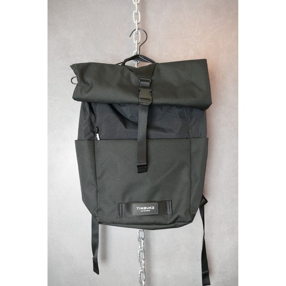 Timbuk2 Roll Top Backpack Laptop Commuter Travel School Bag Black - Picture 1 of 9